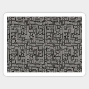 Abstract Electric Rectangles - Gray Sticker